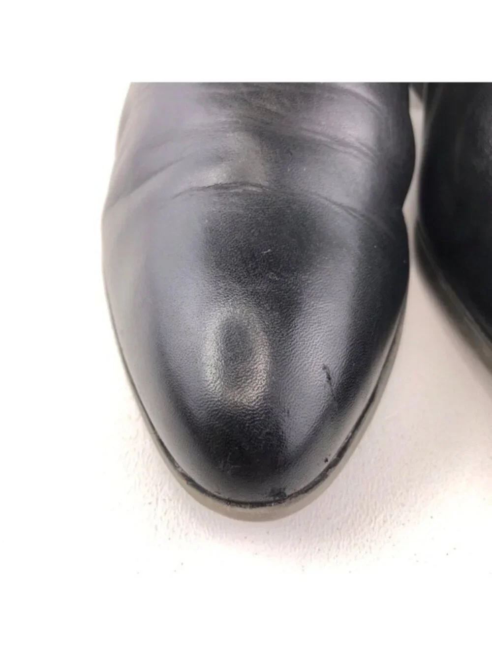 Frye Judith Black Leather Zip Ankle Boots 9.5 M